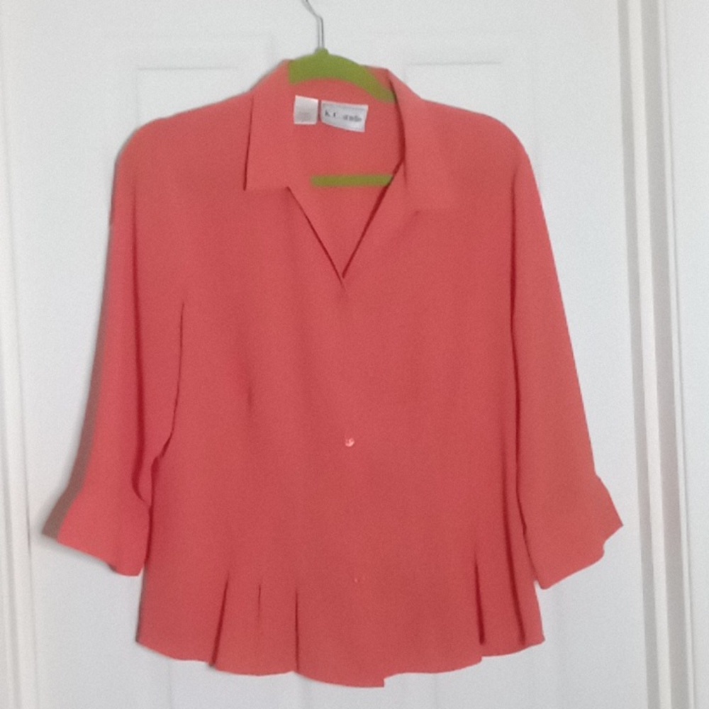K.C. Studio 3/4 sleeve button up blouse
